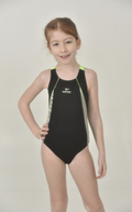 Buen Nado 536 — Girls' Contrast-Panel One-Piece